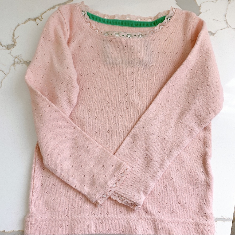 Boden soft pink sweater size 3-4T